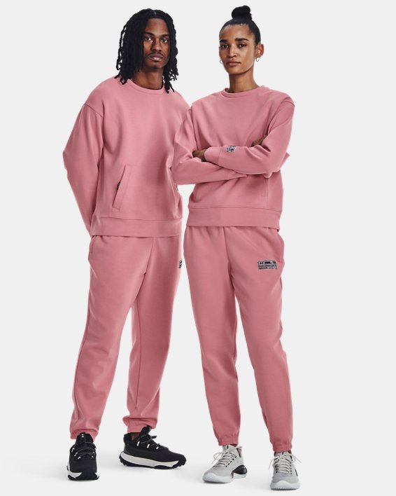Unisex UA Summit Knit Joggers in Pink image number 0